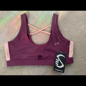 NWT TLF Attis Sports Bra - Loganberry - Small